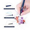 11Pcs Fine Detail Paint Brushes Set Fine Tip Paint Brush Miniature Mini Paints Brush for Watercolor, Oil, Acrylic, Face, Nail, Scale Model Painting Line Drawing (00000#-7#) Dark Blue XZHY