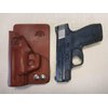 S&W M&P Shield 9&40 Formed Brown Leather Wallet & Pocket Holster Right Hand