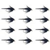 Feeder Creek Fly Fishing Flies | Bead Head and Regular Stonefly Nymphs | 12pc Wet Lures | Trout and Bass Flies | Fly Fishing Assortment (Bead Head Black Size 10)