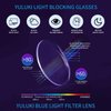 Yuluki 5 Pack Reading Glasses Blue Light Blocking for Men Women，Square Frame Computer Readers with Comfort Spring Hings,Anti Glare/Eyestrain 3.5