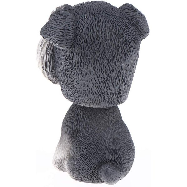 FRECI Simulation Shaking Head Dog Bobble-Head Dog Toy for Car Interior Dashboard Ornament - Schnauzer