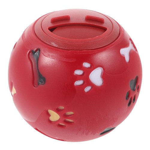 Interactive Food Dispensing Small Dog Toy, Treat Ball Pet Food Ball, Interactive Training Slow Feeder Toy Food Dispenser Slow Feeder for Small Dogs (Red)