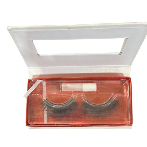 Generic Glamorous 3-D Faux Mink Eyelashes, Includes Lash Glue, C20363, Black