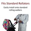 Crutcheze Made in USA Rollator Walker Seat and Backrest Covers | Designer Fashion Accessories - Walkers for Seniors with Seat Gift Cover(Peacock Feathers)
