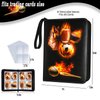 Sports Card Binder, Trading Card Binder 4 Pocket with 50 Sleeves Fits 400 Sport Cards, Sports Card Holder Binder with Zipper, Football Baseball Basketball Hockey Card Collection Storage Album