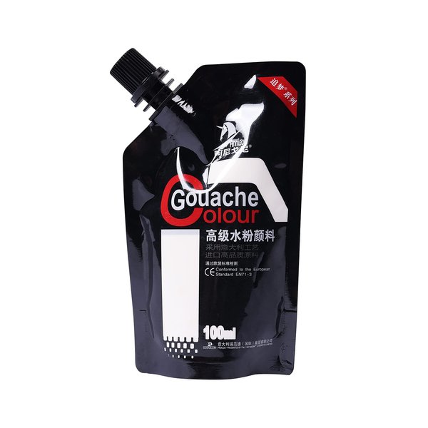 Gouache Paint, White Color 100 ml Non-Toxic Gouache for Canvas and Paper, Gouache Opaque Watercolor Painting Perfect Art Supplies for Artists, Students, and Kids (White