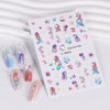 Ocean Nail Art Stickers Decals 3D Beach Nail Self-Adhesive Sticker Designs Jellyfish Shell Whale Mermaid Seagull Summer Seaside Nail Transfer Decal Supplies for Women Girls Manicure Art