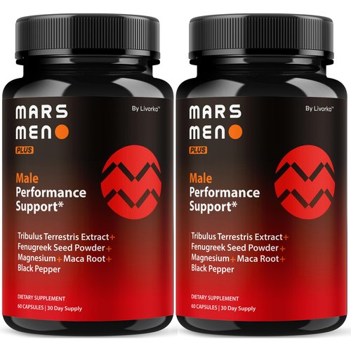 (2 Pack) Mars Men Plus - MarsMen Plus Supplement Natural Support Capsules, MarsMen Plus Vitamin Advanced Formula, Mars Man Plus Premium Multivitamin Overall Health Wellness, 120 Capsules for 2 Months