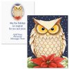 Colorful Images Winter Owl Note Card Size Christmas Cards - Set of 20, Festive, 4 1/4" x 5 1/2", Envelopes Included