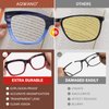 Oversized Computer Reading Glasses Blue Light Blocking, 4 Pairs Stylish Fashion Design Anti UV Ray/Eye Strain/Glare Readers Men Women, 1.5