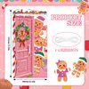 Pink Christmas Door Cover Gingerbread Door Banner Decorations Gingerbread Man Christmas Wreath Front Door Cover Peppermint Candy Cane for Xmas New Year Holiday Candy Party Cute House Supplies Decor