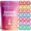 Shower Steamers Aromatherapy 21-Pack Shower Bombs Easter Basket Stuffers Gifts for Mom, Organic Eucalyptus Rose Lavender Mint Wrapefruit Chamomile Watermelon Essential Oil, Birthday Gifts for Women