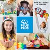 PLUS PLUS 240 Piece Interlocking Building Blocks for Kids, Open Ended Connecting Toys, STEM Bin Classroom Mini Manipulatives - Rainbow Mix Play Tube