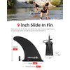 Abahub 9'' SUP Fin Inflatable Paddle Board Replacement Fins, Quick Release Slide in Detachable Center Fin for iSUP Stand UP Paddleboard Inflatable Boards 9 Inch Black