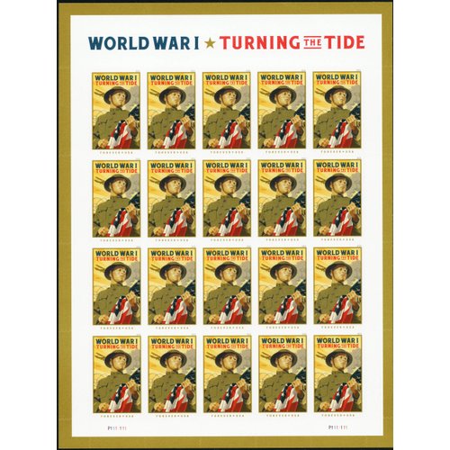 WWI Turning The Tide Pane of 20 Forever Postage Stamps Scott 5300