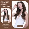 GOO GOO Clip in Hair Extensions Real Human Hair, 16inch 120g 7Pcs, 4A Chocolate Brown, Remy Human Hair Extensions Clip ins for Women, Natural Human Hair