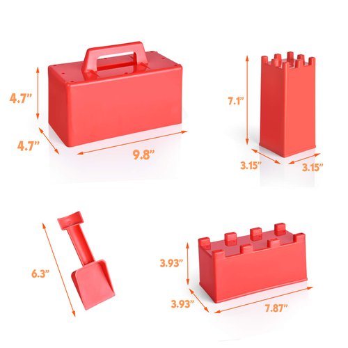 Snow Fort Building Block - Beach Sand Toys for Kids, Sand Castle Mold Kit, Winter Summer Outdoor Fun Toys for Boys Girls Toddler Adults Birthday Gifts