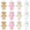 Sealive 12-Piece Mini Furry Bears - 4.7 Inches Stuffed Animal Tiny Bear Party Favors - Bears for Special Occasions, Party Decorations, Charming Keychains, Memorable Gifts, and More