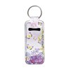 STUOARTE Auto Lip Balm Keychains Butterfly Flowers Car Lipstick Holder Keychain, Exquisite Stylish Chapstick Holder Keychain for Chapstick Tracker Safeguard