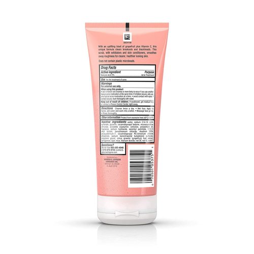 Neutrogena Oil-Free Acne Wash Scrub, Pink Grapefruit, Value Size, 6.7 Ounce