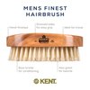 Kent MC4 Finest Men's Hair Brush And Facial Brush For Beard Care - Exfoliating Natural Boar Bristle Brush For Mens Grooming, Scalp Brush, Royalty Brush, And Beard Straightener For Men's Skin Care