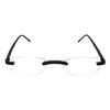 Calabria 714 Flexie Oval Rimless Reading Glasses +2.50 Charcoal Men/Women Bendable One Power Readers Flexible TR90 Frame