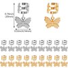 Aswewamt 40 Pcs Hair Clips, Butterfly Braid Hair Clips Jewelry Cuffs, Adjustable Metal Butterflies Decoration Rings Clips, Braid Hair Charms Styling Tools Accessories for Women, Gold+Silver