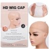 youleas Invisible HD Wig Cap Stretchy Stocking Nude Caps Wig Accessories HD Wig Caps for Lace Front Wigs (3pack/6pcs)