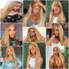 Color 27 Straight Bundles Human Hair 27 Blonde Bundles Brazilian Virgin Remy Mixed With 3 Hair Bundles Honey Blonde Straight Bundles Hair Extensions Piano Color 26 28 30 inch