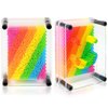 ArtCreativity Rainbow 3D Pin Art Game - Set of 2 - Colorful Plastic Pin Art Sensory Toy for Kids & Adults, Classic Pin Impression Art Sculpture Toys, Novelty Gift Set, Party Favors, Goodie Bag fillers