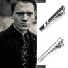 MOZETO Tie Clips for Men, Classic Style Silver Tie Bar Set for Regular Ties Luxury Box Gift Ideas