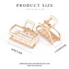 CAKURE Hair Claw Clips Gold Metal Hair Clips Mini Hair Catch Barrettes Nonslip Hair Jaw Clamps Hair Accessories for Women and Girls (Pack of 2) (a-gold)