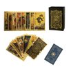 SUNHHX Tarot Cards, 78 Tarot Cards Deck PVC Waterproof Wrinkle Resistant Gold Foil Classic Tarot Cards with English Instructions Book, Tarot Cards for Beginners