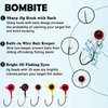 Bombite 40pack Crappie Jig Heads,Crappie Jigs Fishing Jig Heads Hook Lure Fishing Jigs Heads for Crappie Bass Fishing 1/16oz