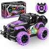 Blooming lilies Remote Control Car for Girls 3 4-7 Christmas Birthday Gifts, Rc Truck with Cool Lights Car Toys for Kids Indoor Outdoor Games- 1:20 Scale Off Road Rc Cars Purple