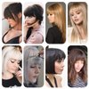 Qunlinta Clip in Bangs Hair Extensions One Piece in Fringe Bangs Hairpiece Synthetic Hair Accessories For Women Bleach Blonde