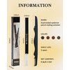 2-in-1 Eyebrow Gel & Brow Pencil, Micro Retractable Eyebrow Pencil Brown Waterproof Brow Gel,Ultra Fine Long Lasting for Perfect Eye Liner Brows Women Makeup Eyebrows Shaper Filler with Brow Razor-03