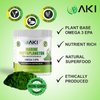 AKI Marine Phytoplankton Powder | Source of Raw Omega-3 EPA Micro Algae Nannochloropsis - Plant Based Proteins, Vitamins for Overall Wellness | Complete Protein Source, Vegan & GMO Free (2 Oz / 57G)
