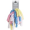 Jillson Roberts 6-Count Self-Adhesive Curly Bows Gift Wrap Accessory Available in 10 Color Combinations, Blue/Pink/Yellow/Pearl Pastel Mix