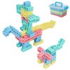 YOYOUTH Building Blocks: Stacking Block Sets Toys for Kids Ages 6+ with 100 Pieces and Storage Box, Soft Silicone Blocks for 6+ Years Old Boys & Girls, Birthday Gift