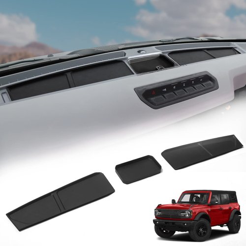 Mabett Car Dash Anti-Slip Rubber Pad for Ford Bronco Accessories 2021 2022 2023 2024, Non-Slip Shock Proof Dashboard Mat fit Bronco 2/4-Door, Car Interior Cover Tray