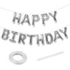 Silver Happy Birthday Banner for Men Women Happy Birthday Balloon Letters Happy Birthday Sign Happy Birthday Balloons for Happy Birthday Decorations Balloons for Birthday Party Supplies Birthday Decor