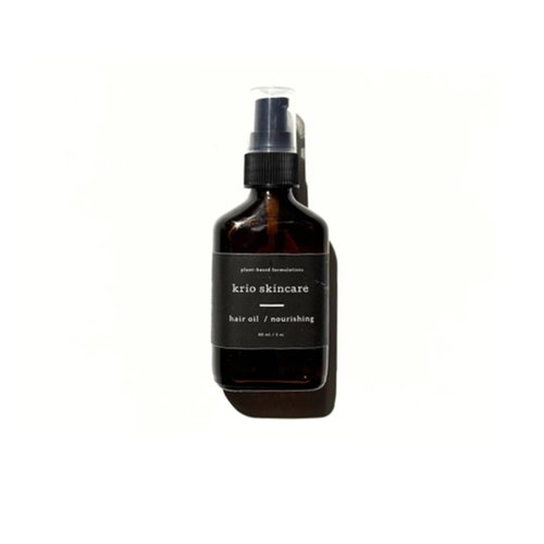 krio skincare Hair Oil, Hydrating Hair, and Beard Oil, Black Castor and Argan Blend for Deep Moisturizing, Lustrous Shine, and Scalp Nourishment, Coarse Hair Treatment (2 Oz)