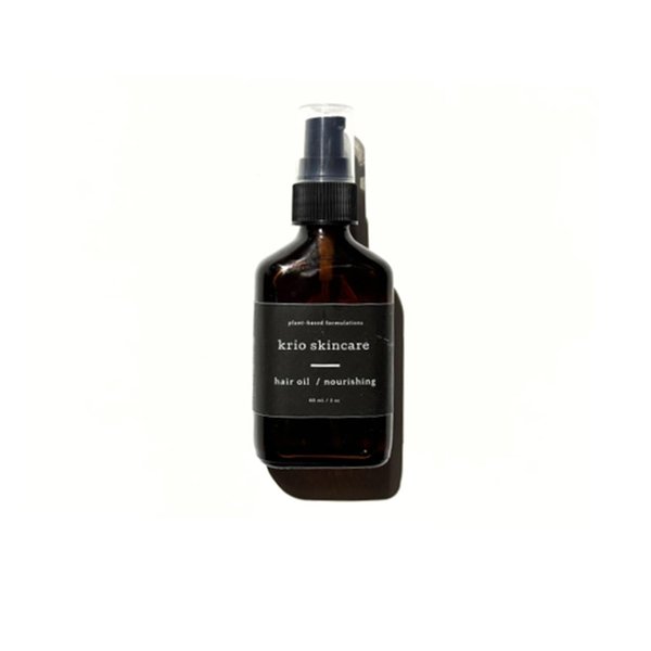 krio skincare Hair Oil, Hydrating Hair, and Beard Oil, Black Castor and Argan Blend for Deep Moisturizing, Lustrous Shine, and Scalp Nourishment, Coarse Hair Treatment (2 Oz)