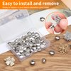 Ceryvop 30PCS Locking Pin Backs Locking Pin Keepers Clasp, Metal Pin Locks Back