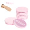 Anleolife 10Pcs Compact Washable Powder Blending Sponge Puff Round For Foundation Makeup Velour Puffs Makeup Lot (5bag/lot,2pcs/bag)