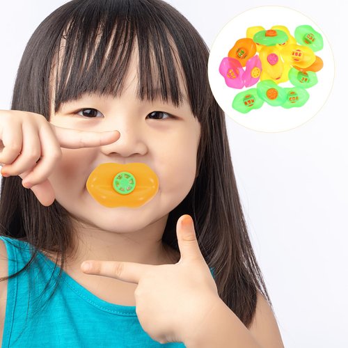 Toddmomy 15Pcs Lip Whistles Plastic Noise Maker Toys Lip Whistle Toy Party Favors Goody Bag Fillers Stocking Stuffer Gifts for Kids