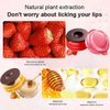 2PCS Strawberry & Honey Lip Balm, Vitamin E Moisturizing Propolis Sleeping Lip Mask, Effective Reduces Lip Lines Prevention Dry and Cracked Lip Scrubs Exfoliator Smoothing Dry Lip Care