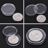Hicarer 100 Pieces Clear Plastic Coin Capsules Coin Holders for Collectors Coin Protectors Coin Case with Storage Organizer Box for Morgan Silver Dollars Glitter Samples Collection Supplies, 30 mm