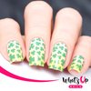 Whats Up Nails - Saint Patrick's Day Nail Vinyl Stencils 4pcs (Clover Field, Shamrock, Saint Patrick's, Luck Nail Stencils) for Saint Patrick's Day Nail Art Design